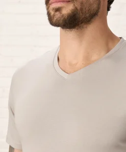 Pact Organic Luxe Essential Slim Fit V-Neck Tee