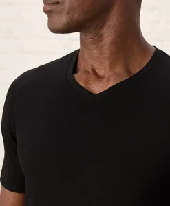 Pact Organic Luxe Essential Slim Fit V-Neck Tee