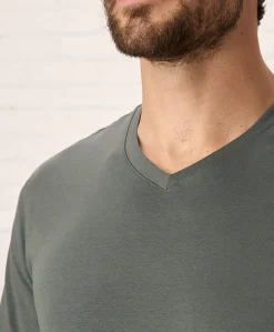 Pact Organic Luxe Essential Slim Fit V-Neck Tee