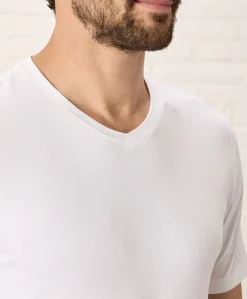 Pact Organic Luxe Essential Slim Fit V-Neck Tee