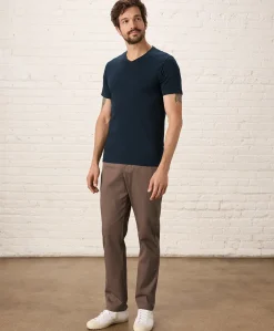 Pact Organic Luxe Essential Slim Fit V-Neck Tee