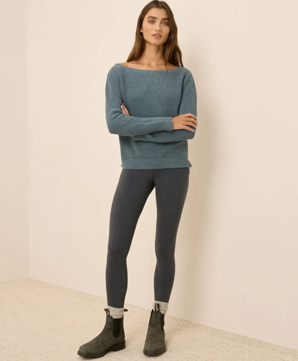 Women Pact Organic Luxe Knit Boatneck Sweater