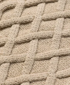 Women Pact Organic Luxe Knit Cable Crew Sweater