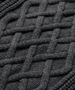 Women Pact Organic Luxe Knit Cable Crew Sweater