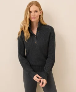 Women Pact Organic Luxe Knit Henley Sweater