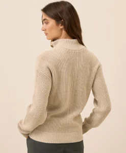 Women Pact Organic Luxe Knit Henley Sweater
