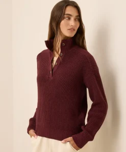 Women Pact Organic Luxe Knit Henley Sweater