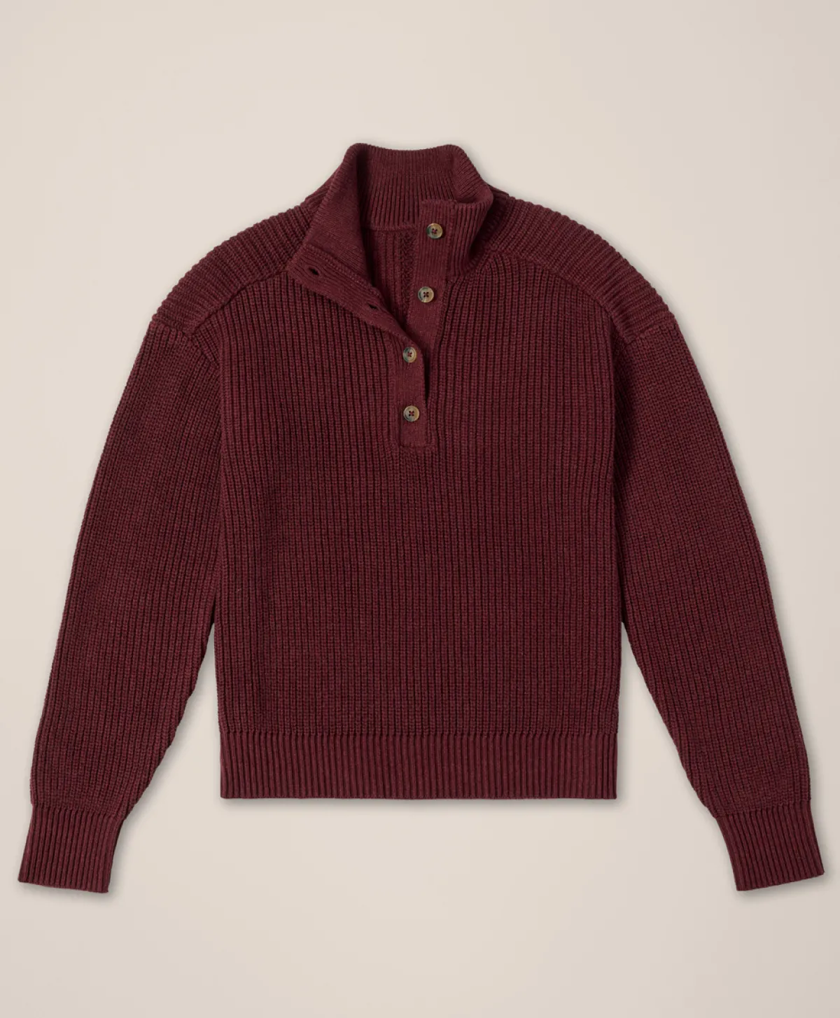 Women Pact Organic Luxe Knit Henley Sweater