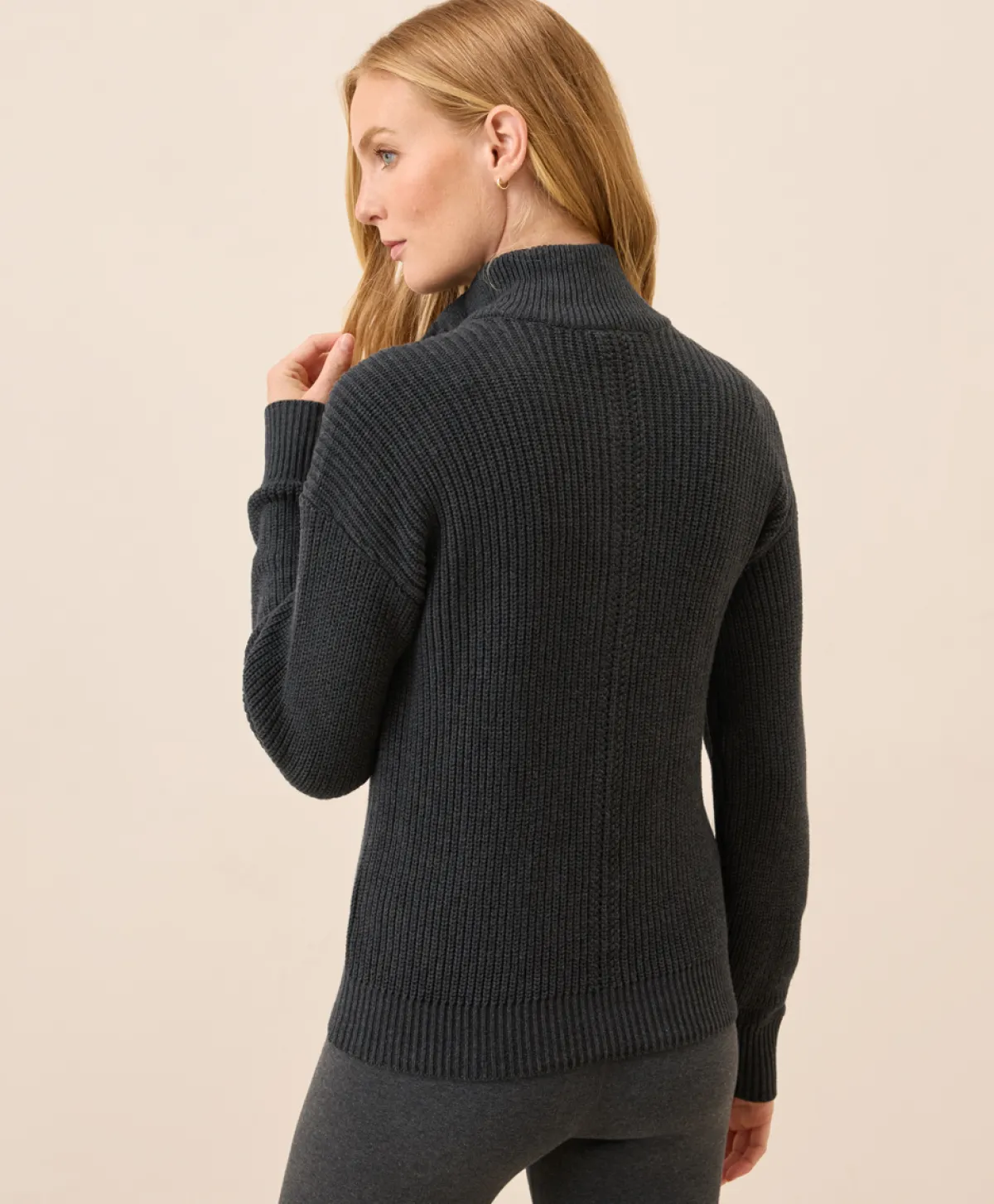 Women Pact Organic Luxe Knit Henley Sweater