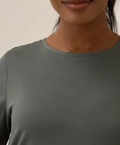 Women Pact Organic Luxe Stretch Jersey Slim Long Sleeve Tee