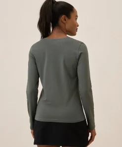 Women Pact Organic Luxe Stretch Jersey Slim Long Sleeve Tee