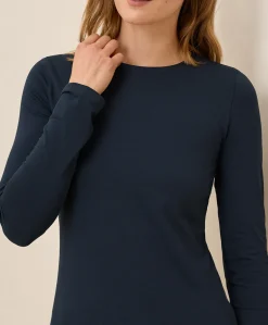 Women Pact Organic Luxe Stretch Jersey Slim Long Sleeve Tee