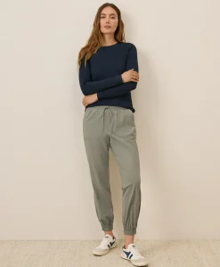 Women Pact Organic Luxe Stretch Jersey Slim Long Sleeve Tee