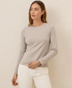 Women Pact Organic Luxe Stretch Jersey Slim Long Sleeve Tee