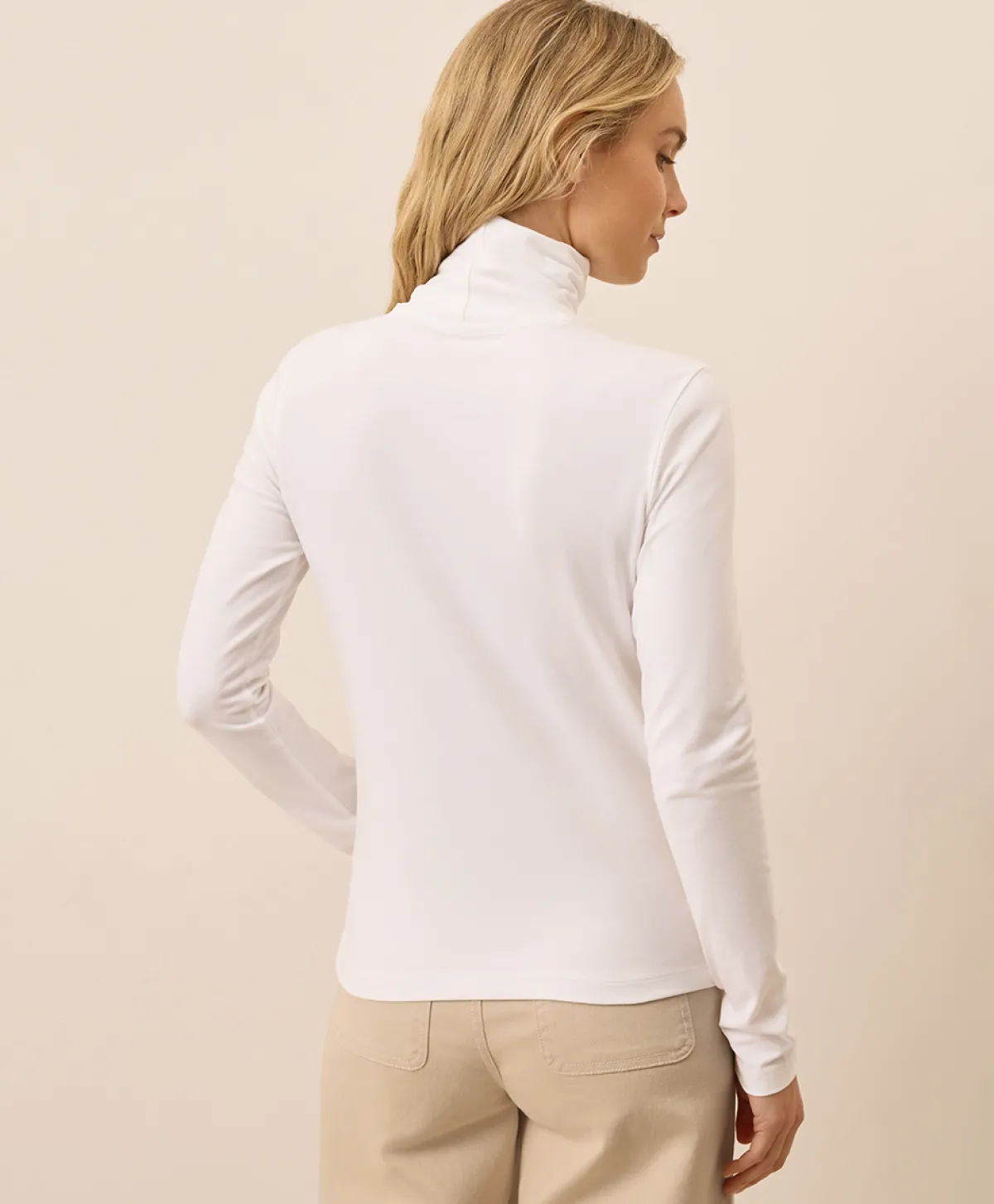 Women Pact Organic Luxe Stretch Jersey Slim Turtleneck