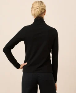 Women Pact Organic Luxe Stretch Jersey Slim Turtleneck