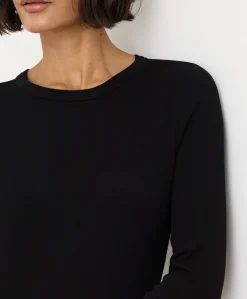 Women Pact Organic Perfect Rib Crewneck Long Sleeve Tee