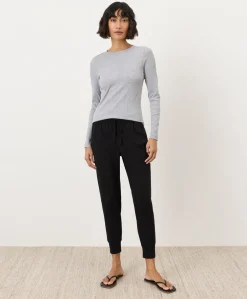 Women Pact Organic Perfect Rib Crewneck Long Sleeve Tee