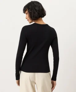 Women Pact Organic Perfect Rib Crewneck Long Sleeve Tee