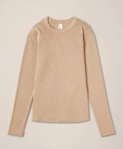 Women Pact Organic Perfect Rib Crewneck Long Sleeve Tee