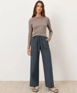 Women Pact Organic Perfect Rib Crewneck Long Sleeve Tee