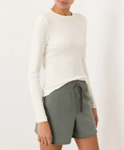 Women Pact Organic Perfect Rib Crewneck Long Sleeve Tee