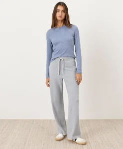Women Pact Organic Perfect Rib Crewneck Long Sleeve Tee