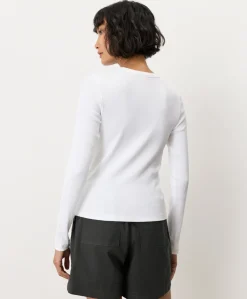 Women Pact Organic Perfect Rib Crewneck Long Sleeve Tee