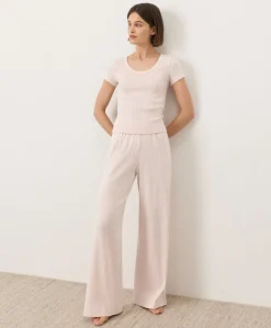 Women Pact Organic Pointelle Wide Leg Pant