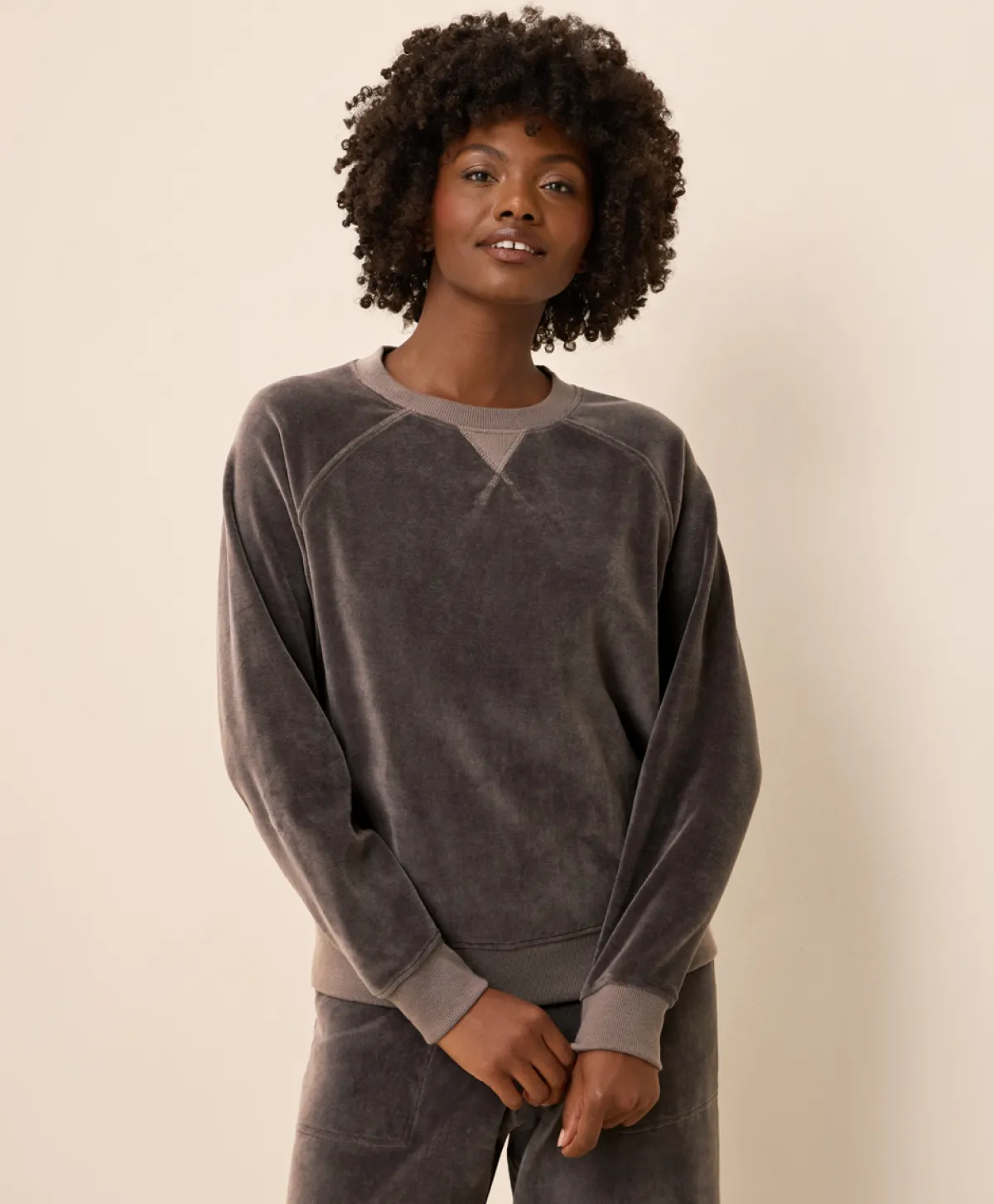Women Pact Organic Pure Velour Crew Sweatshirt