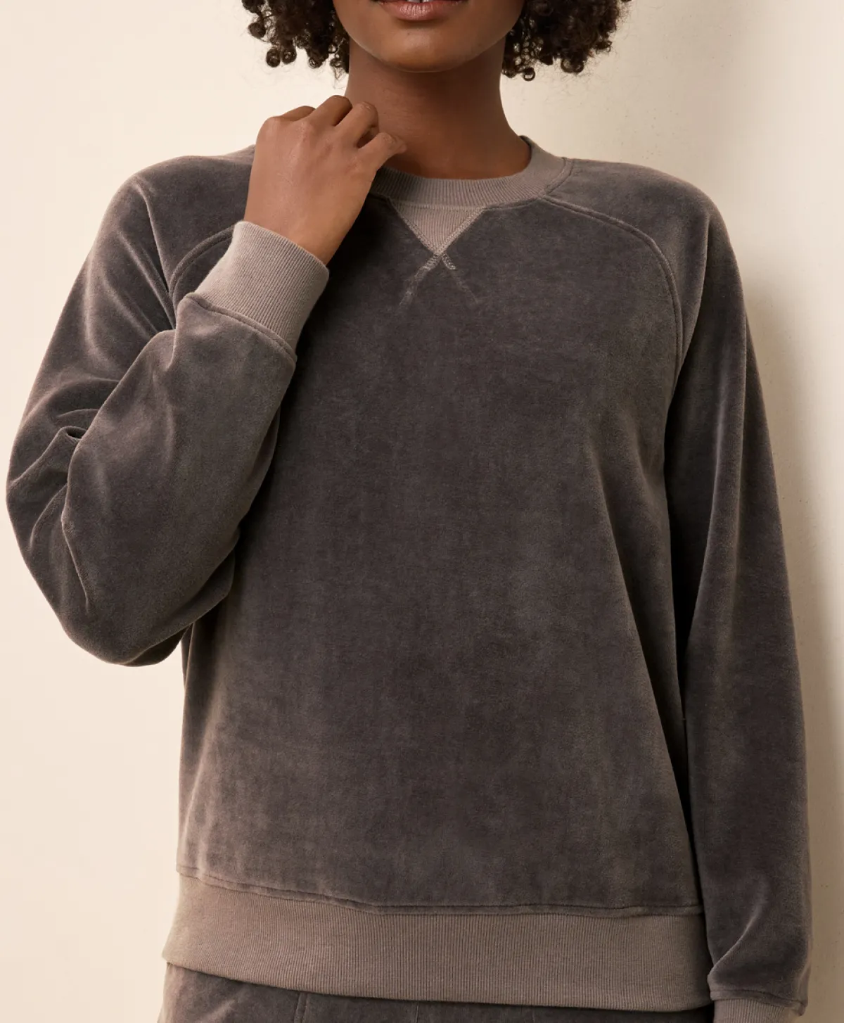 Women Pact Organic Pure Velour Crew Sweatshirt