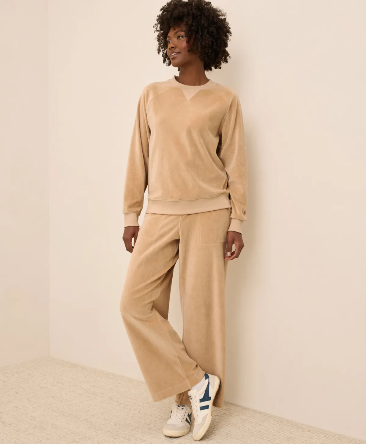 Women Pact Organic Pure Velour Crew Sweatshirt