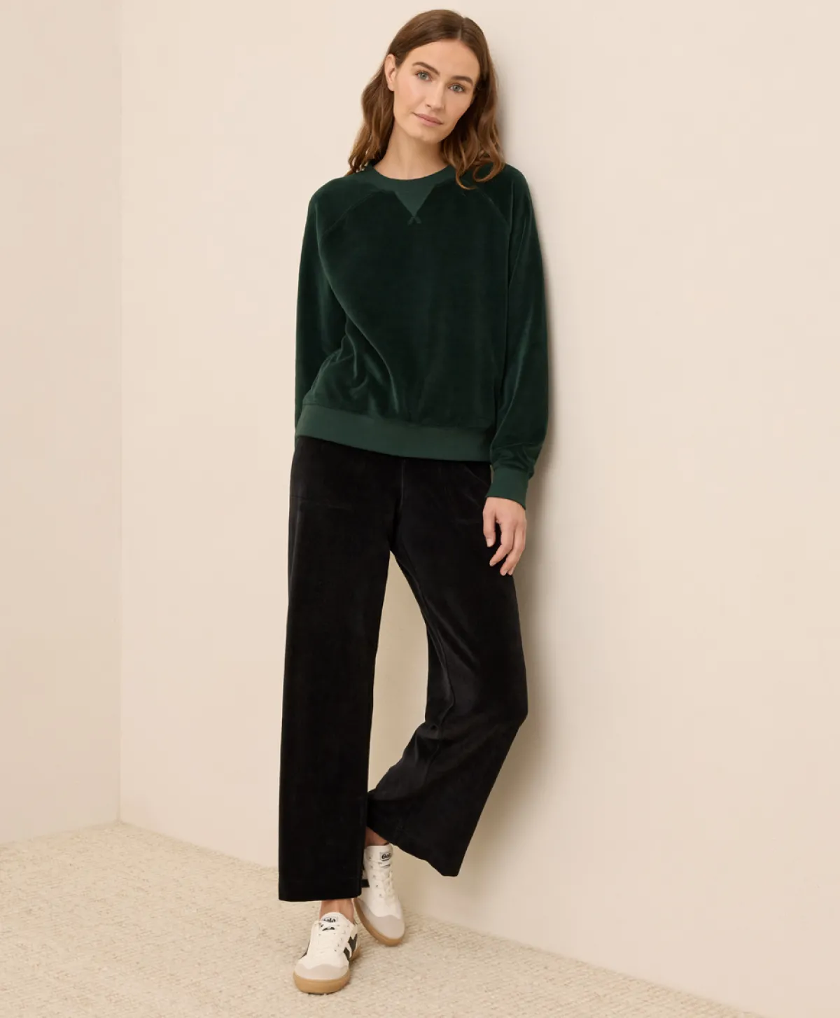 Women Pact Organic Pure Velour Crew Sweatshirt