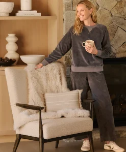 Women Pact Organic Pure Velour Crew Sweatshirt