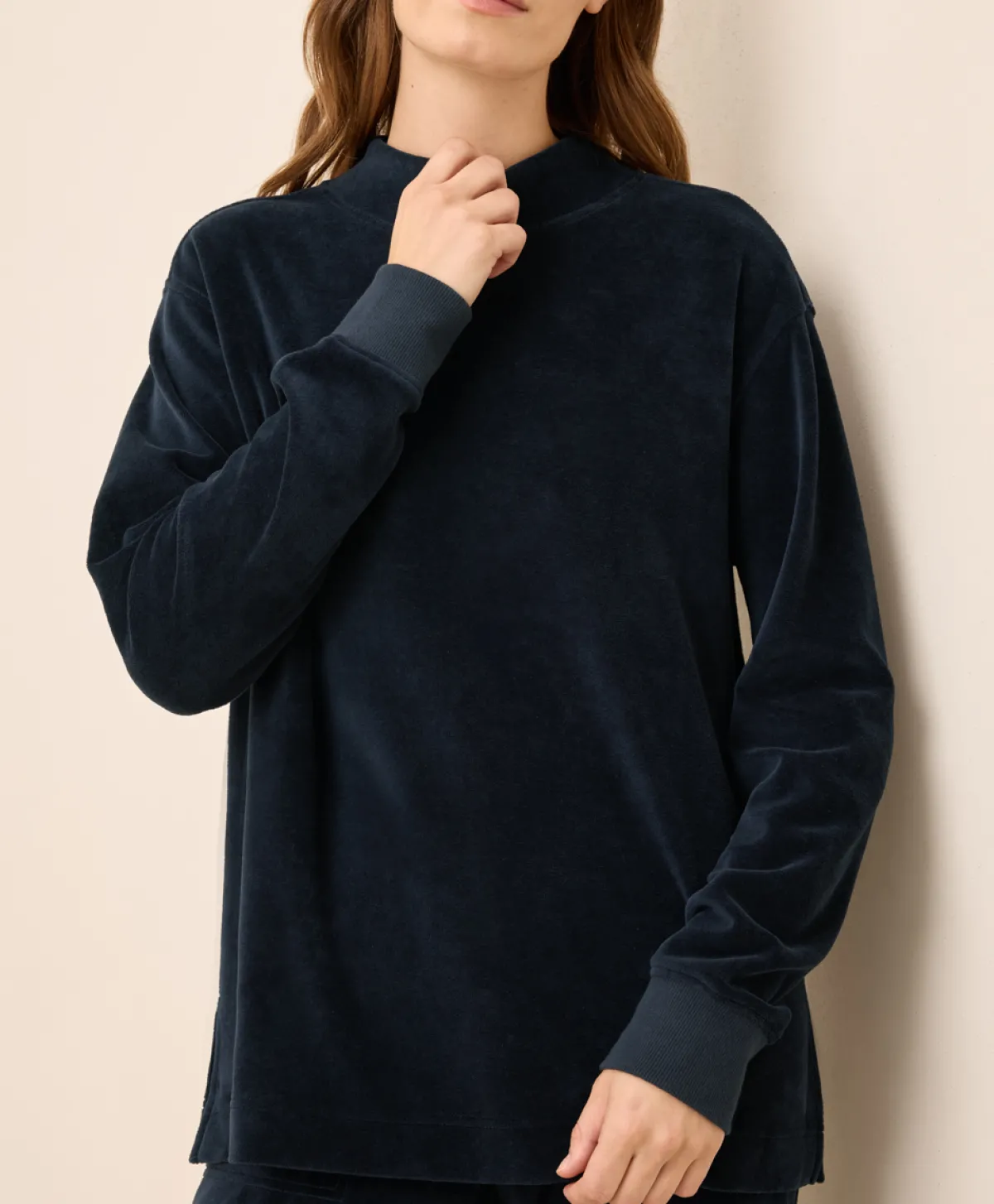 Women Pact Organic Pure Velour Mock Tunic