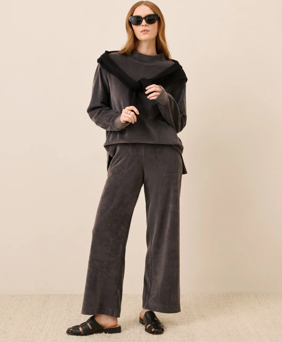 Women Pact Organic Pure Velour Mock Tunic
