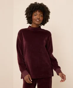 Women Pact Organic Pure Velour Mock Tunic