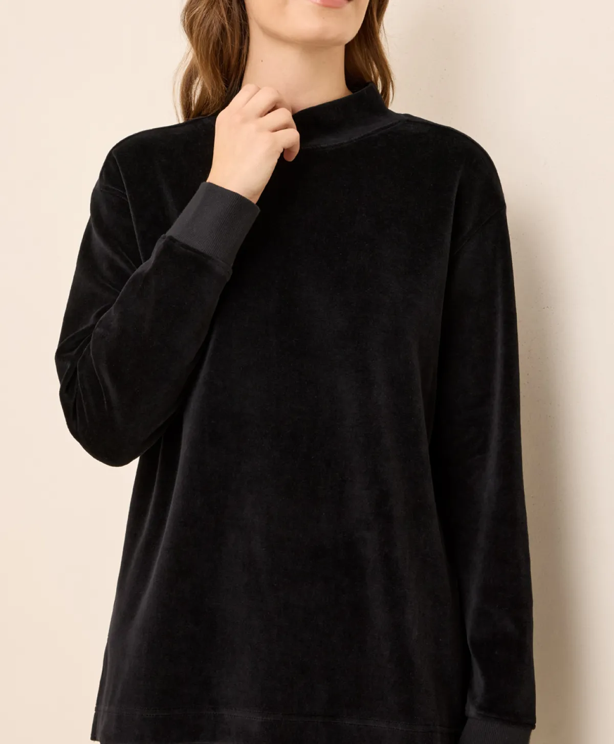 Women Pact Organic Pure Velour Mock Tunic