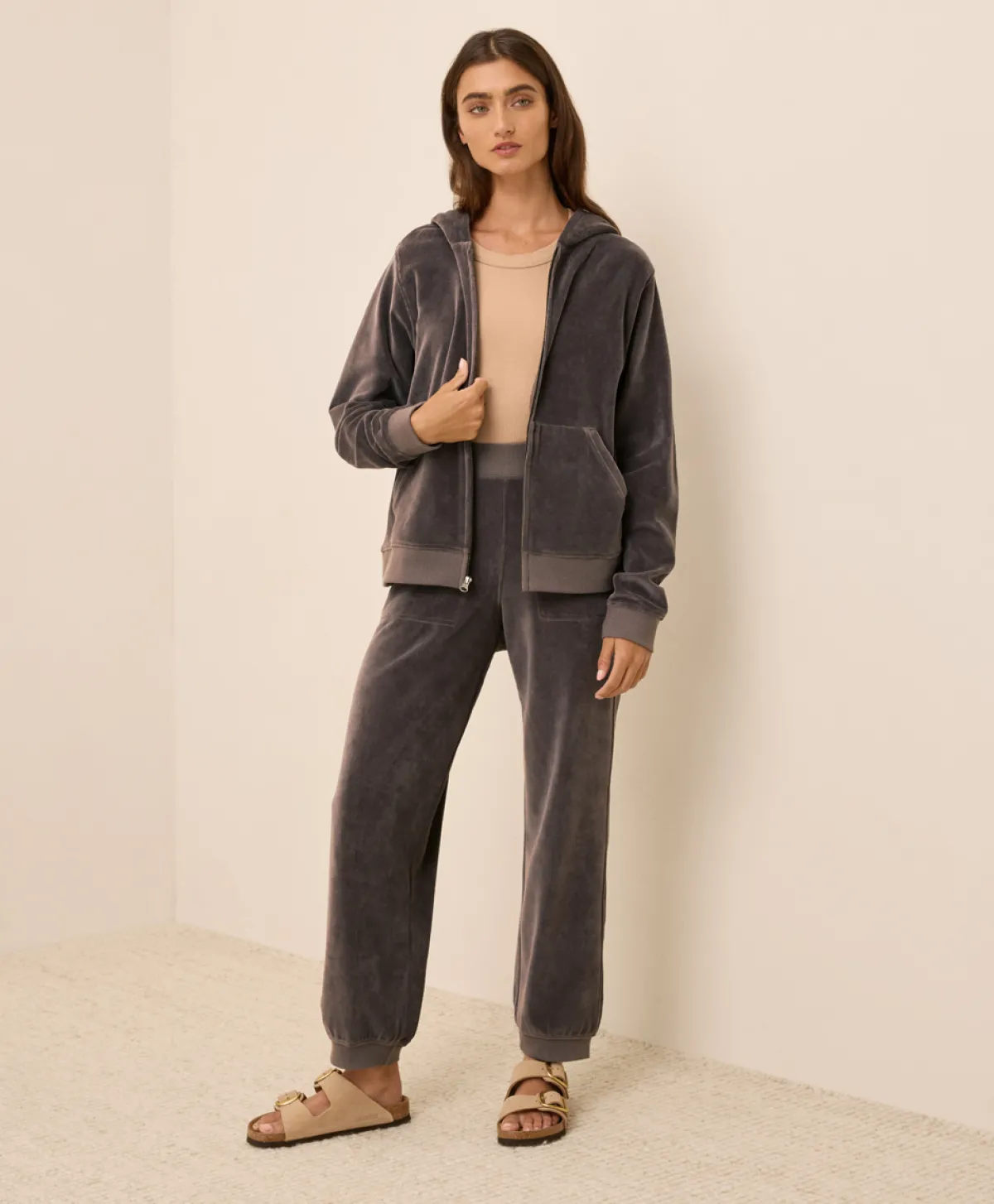 Women Pact Organic Pure Velour Zip Hoodie