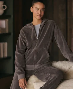 Women Pact Organic Pure Velour Zip Hoodie