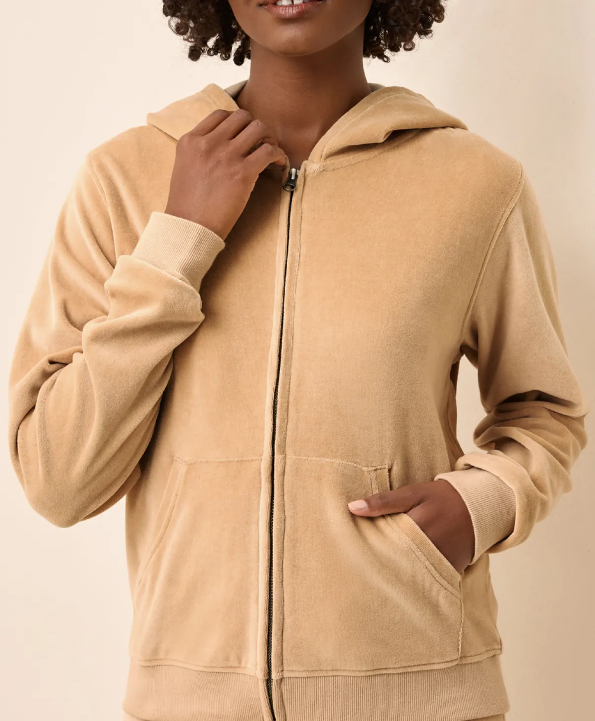 Women Pact Organic Pure Velour Zip Hoodie