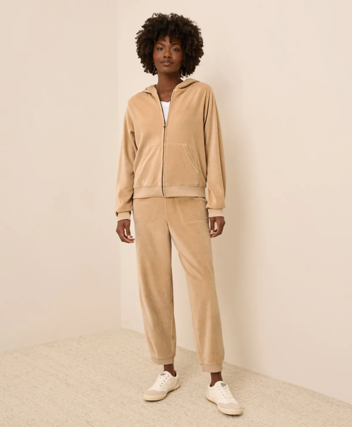 Women Pact Organic Pure Velour Zip Hoodie