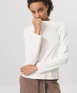 Women Pact Organic Soft-Slub Essential Crewneck Long Sleeve Tee