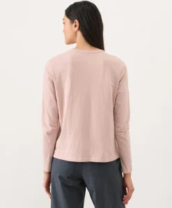 Women Pact Organic Soft-Slub Essential Crewneck Long Sleeve Tee