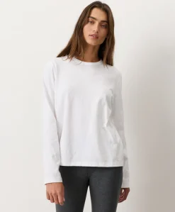 Women Pact Organic Soft-Slub Essential Crewneck Long Sleeve Tee