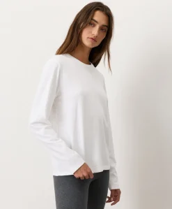 Women Pact Organic Soft-Slub Essential Crewneck Long Sleeve Tee