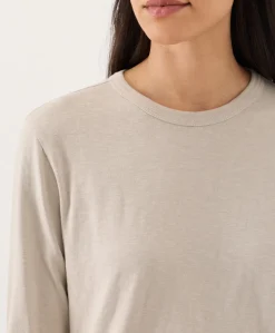 Women Pact Organic Soft-Slub Essential Crewneck Long Sleeve Tee