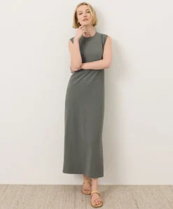 Women Pact Organic Soft-Slub Essential Easy Muscle Tee Maxi Dress