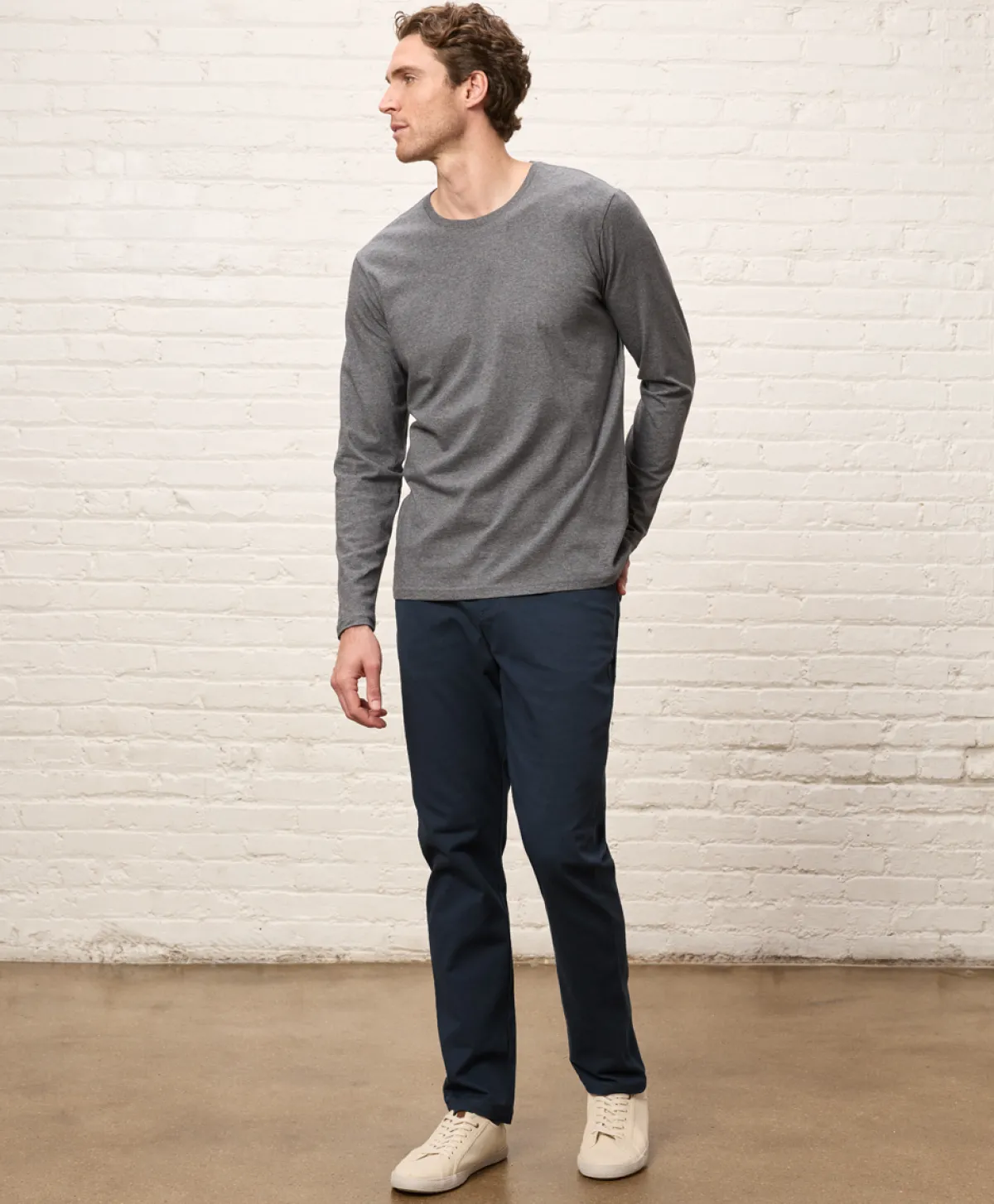 Pact Organic Softspun Essential Crewneck Long Sleeve Tee