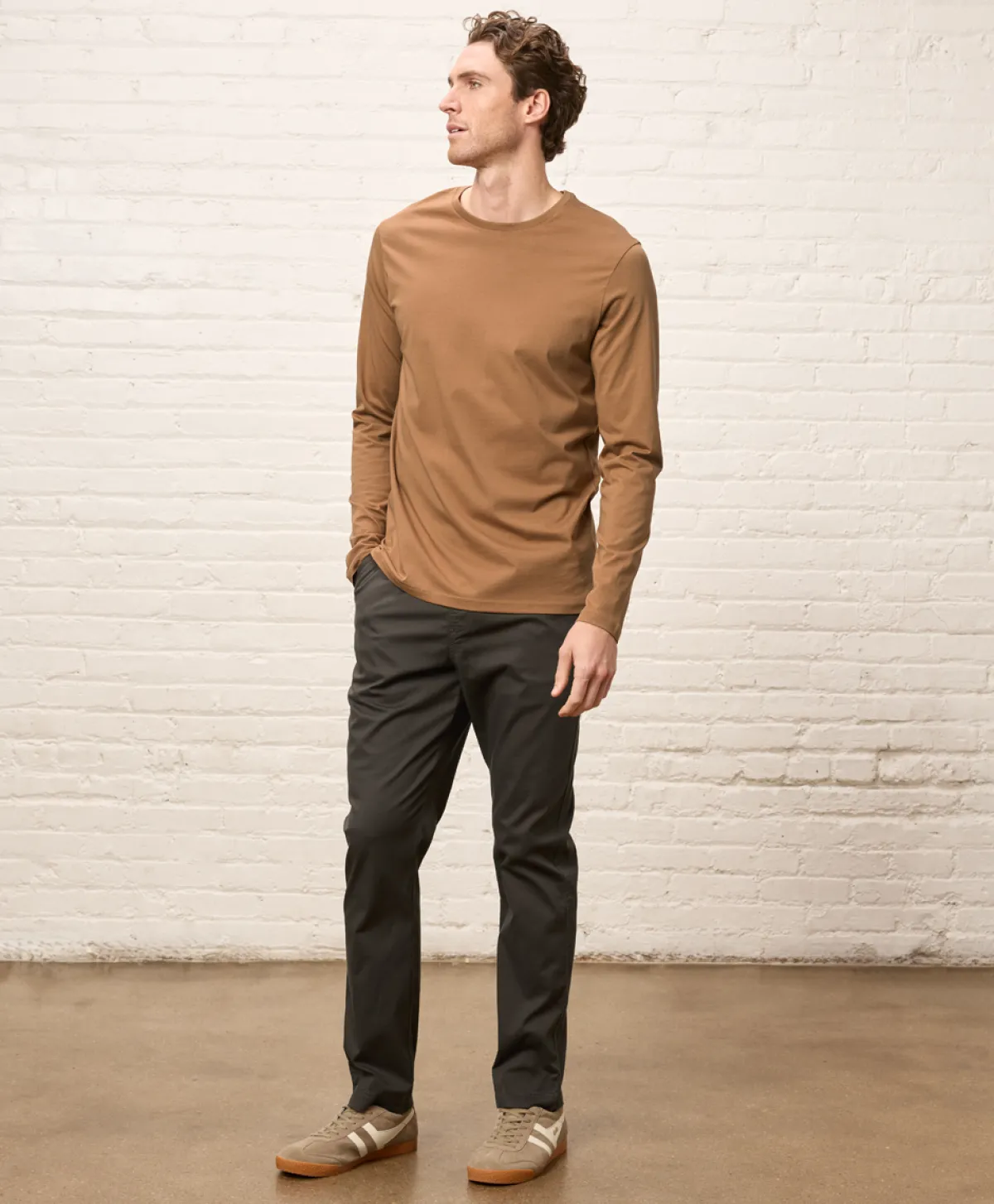 Pact Organic Softspun Essential Crewneck Long Sleeve Tee